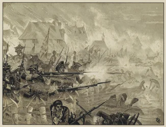 Das 34. (Cholmondeleys Regiment) bei Fontenoy, Unterstützung beim Rückzug von Fontenoy, 11. Mai 1745